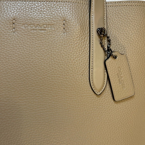 Coach Gotham Tote 34 Leather Bag C0239 Macadamia Pebbled Leather - Picture 7 of 16